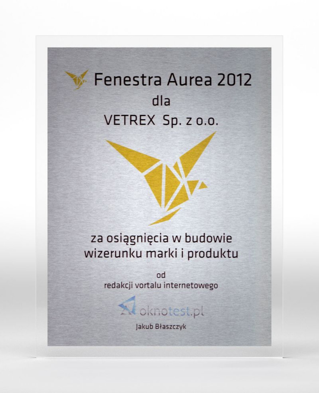 "Fenestra Aurea" dla firmy Vetrex