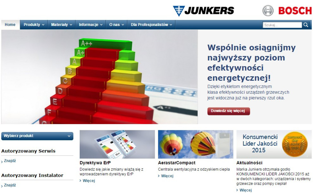 Nowa odsłona serwisu www.junkers.pl