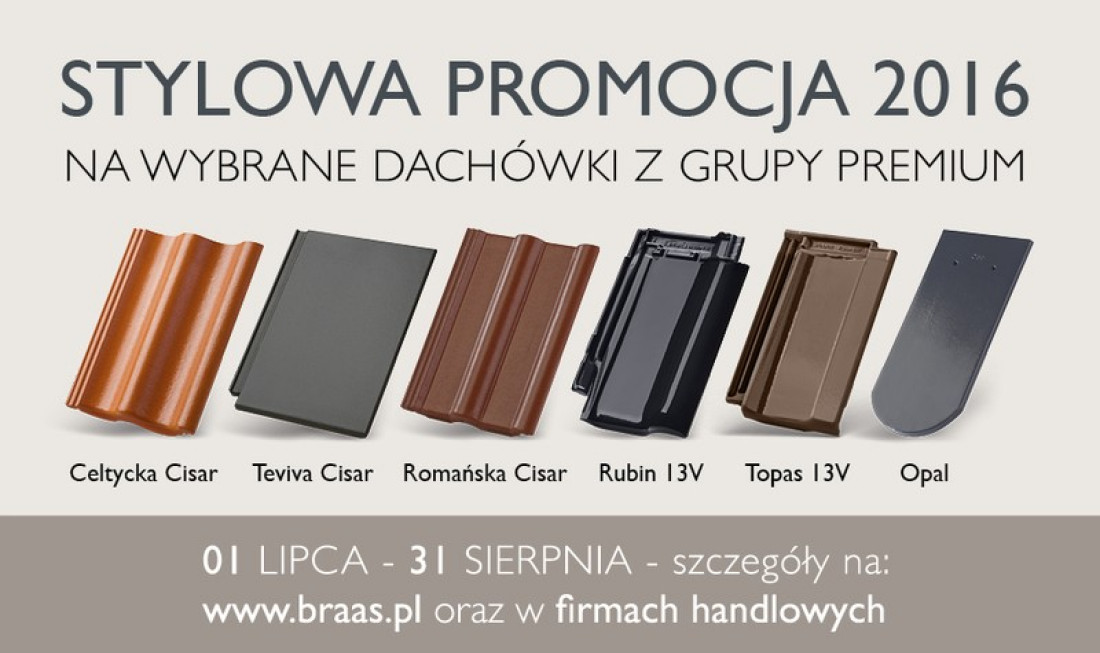 Promocja na wybrane dachówki premium BRAAS