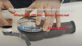 Odpływ brodzikowy SLIM Ø90 marki WIRQUIN - kompaktowe i ciche rozwiązanie do nowoczesnej łazienki