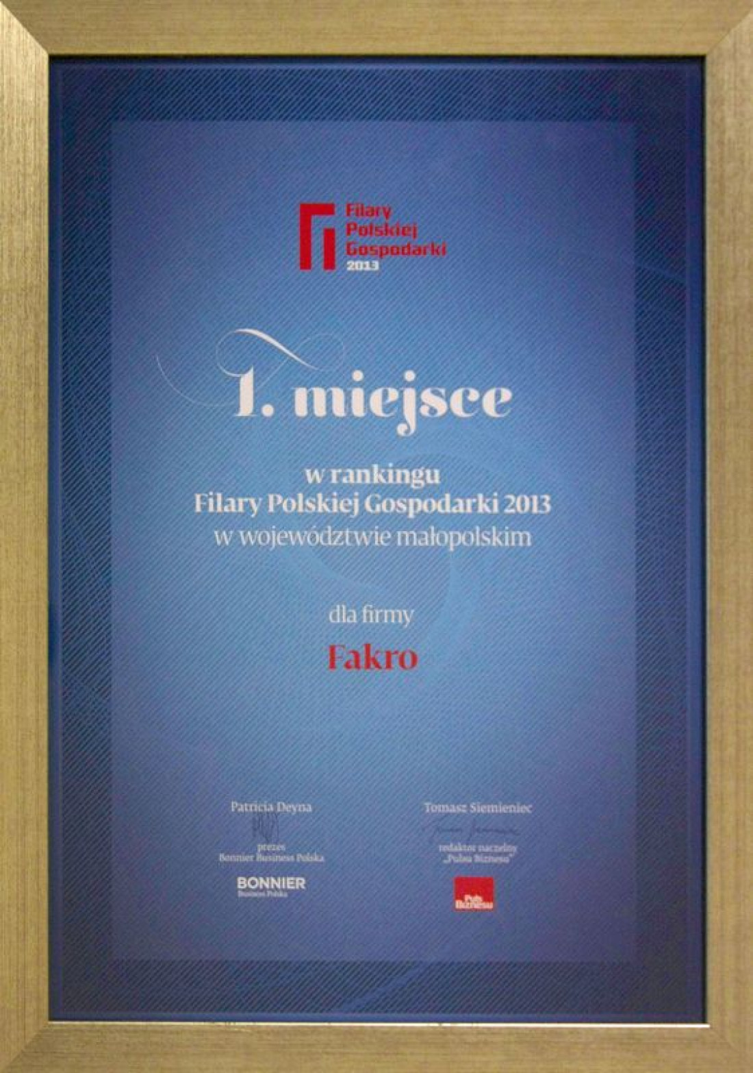 FAKRO laureatem rankingu "Filary Polskiej Gospodarki 2014"