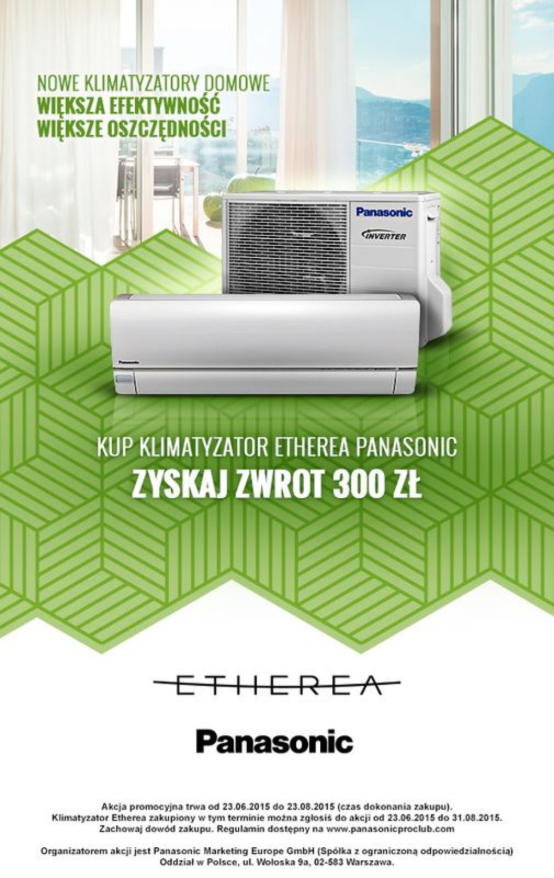 Promocja Panasonic na urządzenia klimatyzacyjne Etherea