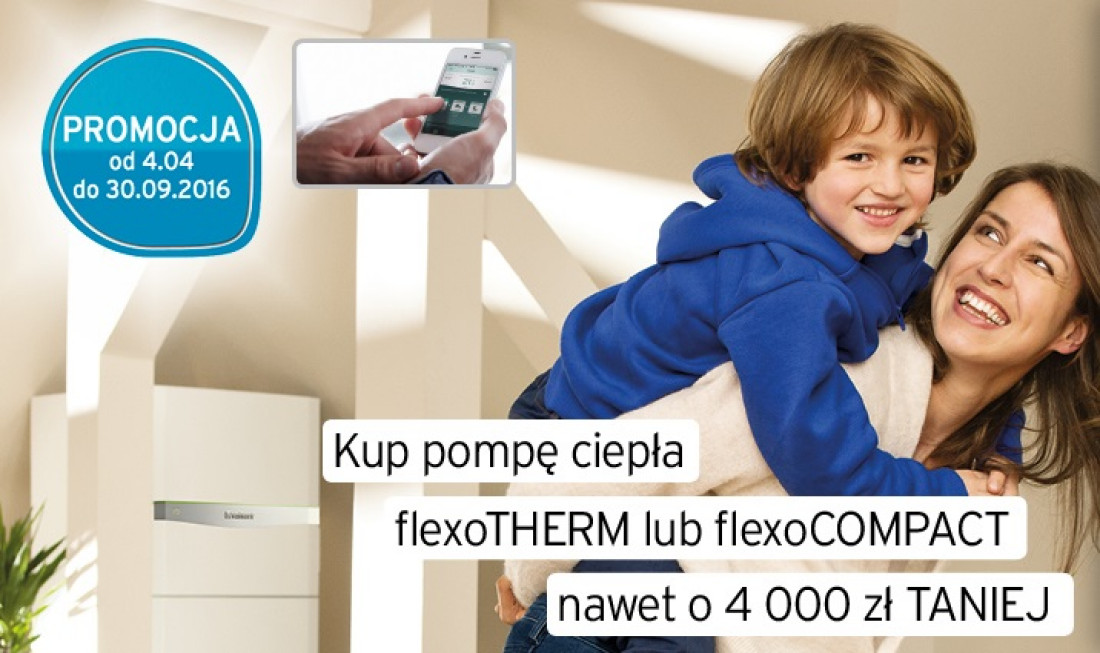 Pompy ciepła flexoTHERM, flexoCOMPACT exclusive tańsze nawet o 4000 zł
