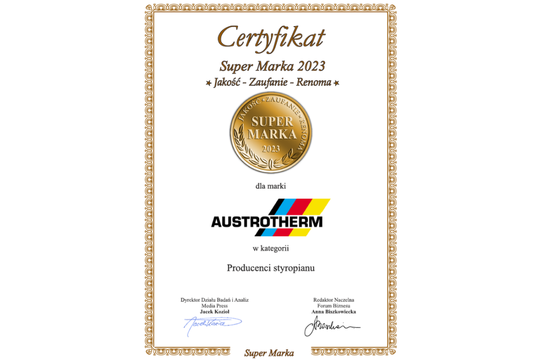 Austrotherm z prestiżowym tytułem Super Marka 2023
